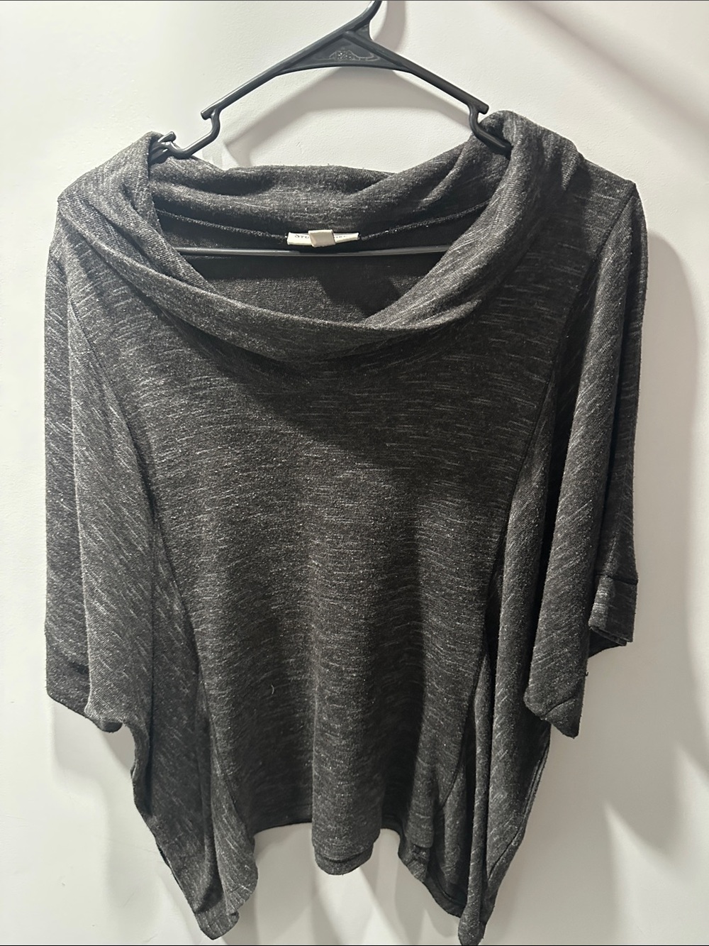 Studio Works Dark Charcoal Cowl Neck Sweater Top